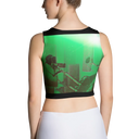 ABS Green Mic 1 BLK Crop Top