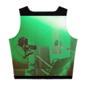 ABS Green Mic 1 BLK Crop Top