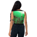 ABS Green Mic 1 BLK Crop Top