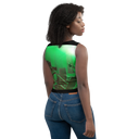ABS Green Mic 1 BLK Crop Top
