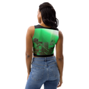 ABS Green Mic 1 BLK Crop Top
