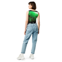 ABS Green Mic 1 BLK Crop Top