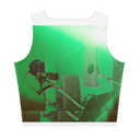 ABS Green Mic 1 WHT Crop Top