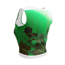 ABS Green Mic 1 WHT Crop Top