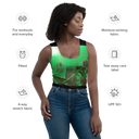 ABS Green Mic 1 BLK Crop Top