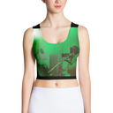 ABS Green Mic 1 BLK Crop Top