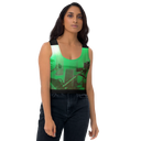 ABS Green Mic 1 BLK Crop Top