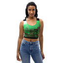 ABS Green Mic 1 BLK Crop Top