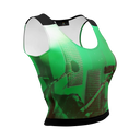 ABS Green Mic 1 BLK Crop Top