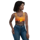 El Chapo Sunset Brunch 1 WHT Crop Top