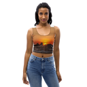 El Chapo Sunset Brunch 1 WHT Crop Top
