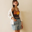 El Chapo Sunset Brunch BLK Crop Top