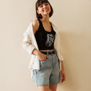 El Chapo Logo BLK OUT Crop Top