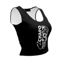 El Chapo Logo BLK OUT Crop Top
