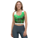 ABS Green Mic 1 WHT Crop Top