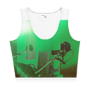 ABS Green Mic 1 WHT Crop Top