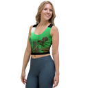 ABS Green Mic 1 BLK Crop Top