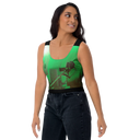 ABS Green Mic 1 BLK Crop Top
