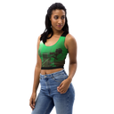ABS Green Mic 1 BLK Crop Top