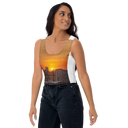El Chapo Sunset Brunch 1 WHT Crop Top