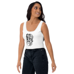 El Chapo Logo WHT OUT Crop Top