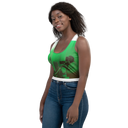 ABS Green Mic 1 WHT Crop Top