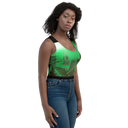 ABS Green Mic 1 BLK Crop Top