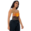 El Chapo Sunset Brunch 1 WHT Crop Top