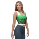 ABS Green Mic 1 WHT Crop Top