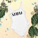AIFFIA Logo WHT OUT One-Piece Swimsuit
