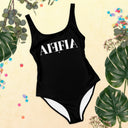 AIFFIA Logo BLK OUT One-Piece Swimsuit