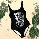 El Chapo Logo BLK OUT One-Piece Swimsuit
