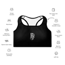 El Chapo Logo BLK OUT Padded Sports Bra