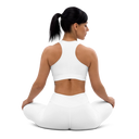 AIFFIA Logo WHT OUT Padded Sports Bra