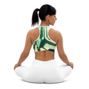 AIFFIA POKA 1 WHT Padded Sports Bra