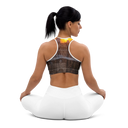 El Chapo Sunset Brunch WHT Padded Sports Bra