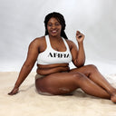 AIFFIA Logo WHT OUT Padded Sports Bra