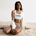AIFFIA Logo WHT OUT Padded Sports Bra