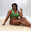 ABS Green Mic 1 /w WHT Sports Bra
