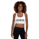 AIFFIA Logo WHT OUT Padded Sports Bra