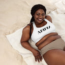 AIFFIA Logo WHT OUT Padded Sports Bra