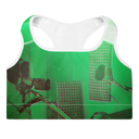 ABS Green Mic 1 /w WHT Sports Bra