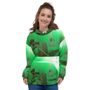 ABS Green Mic 1 WHT Women's Hoodie