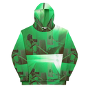 ABS Green Mic 1 WHT Women's Hoodie