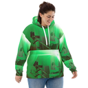 ABS Green Mic 1 WHT Women's Hoodie