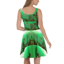ABS Green Mic 1 WHT Women's Skater Dress