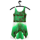 ABS Green Mic 1 WHT Women's Skater Dress