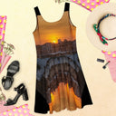 El Chapo Sunset Brunch 1 BLK Women's Skater Dress