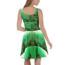 ABS Green Mic 1 BLK Women's Skater Dress