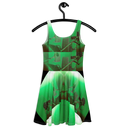 ABS Green Mic 1 BLK Women's Skater Dress